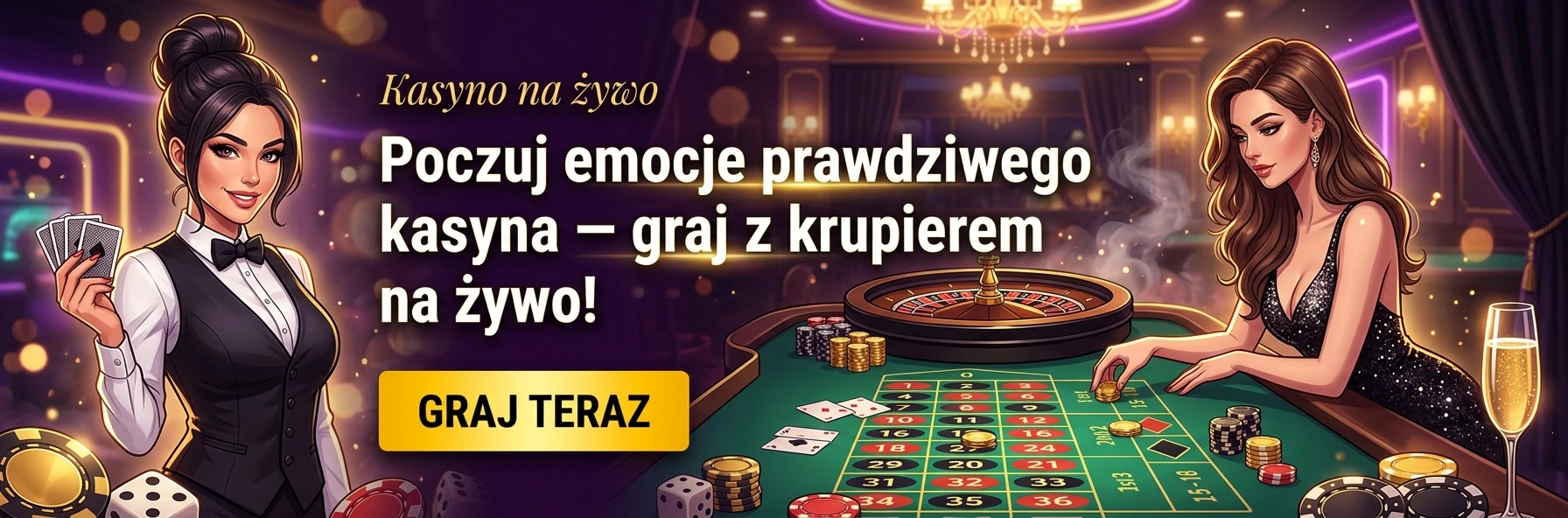 Kasyno na żywo z krupierem przez całą dobę